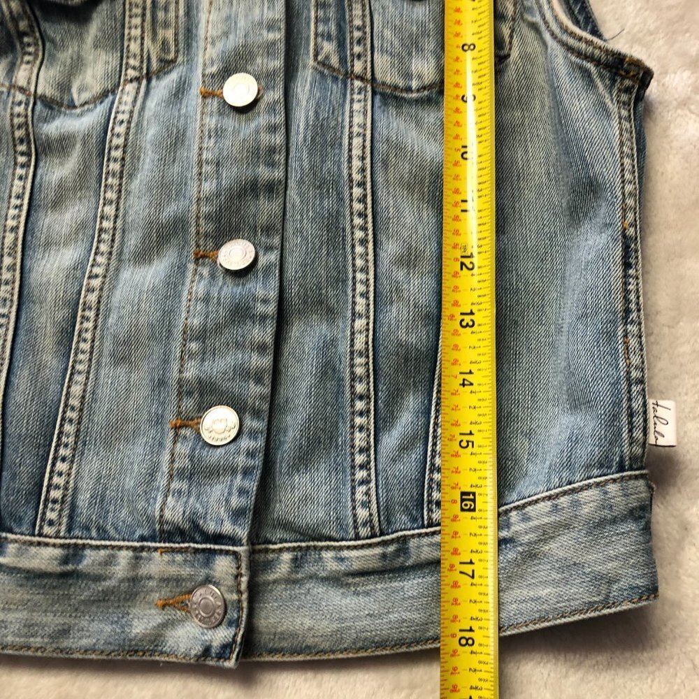 Aritzia Talula Denim Jean Vest Size X-Small - Picture 12 of 12